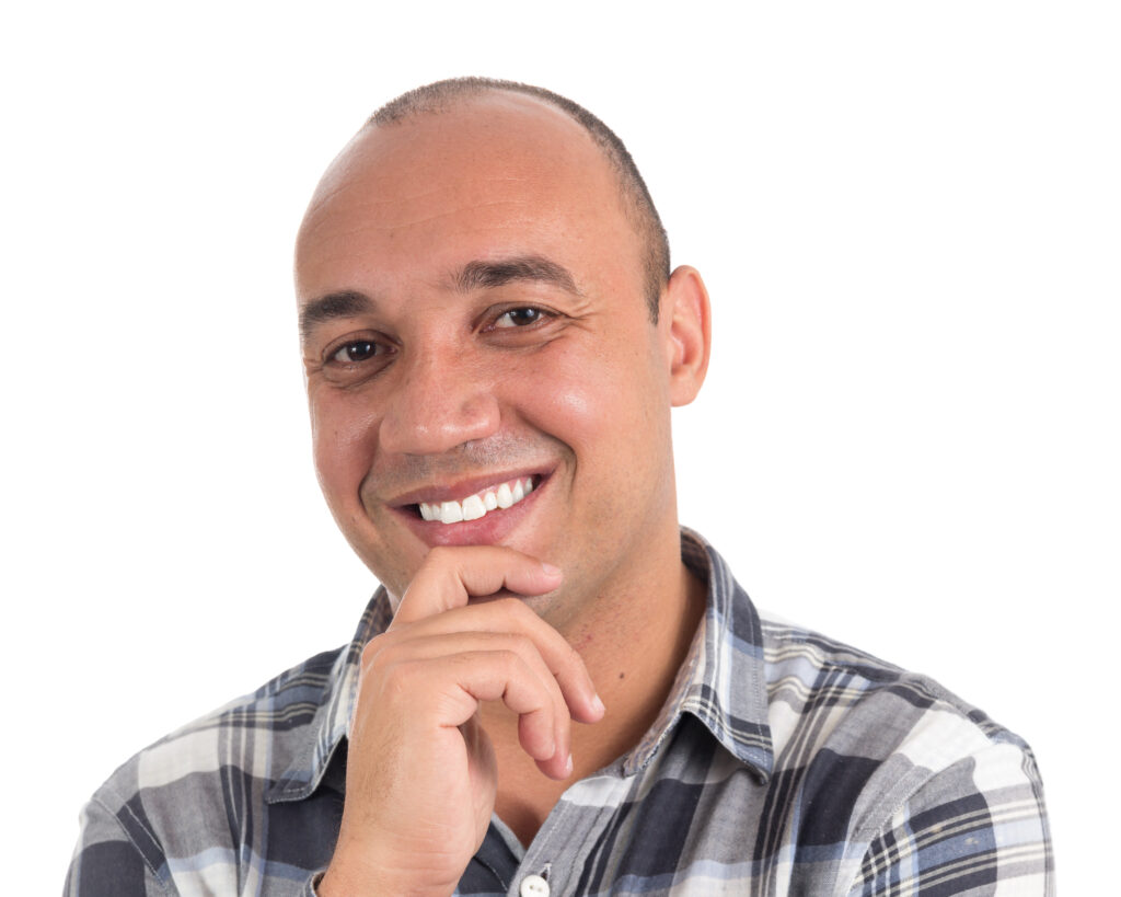 Hispanic man smiling