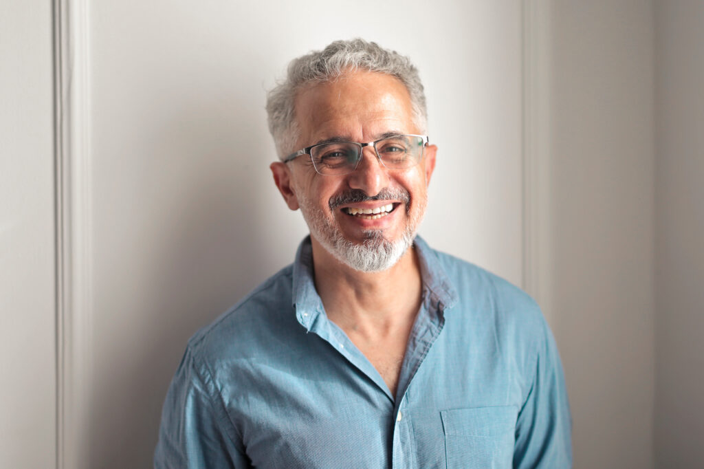 portrait of a adult smiling man