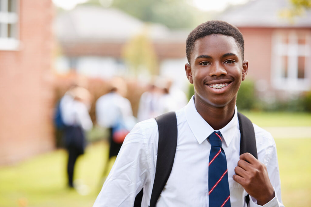 Portrait Of Male Teenage Student